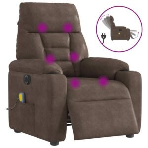 Massagestol mikrofiberstof brun