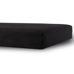 Lagen til barnevogn - 36x98 cm - Sort stræklagen - 100% Bomuld - Faconlagen til barnevognsmadras