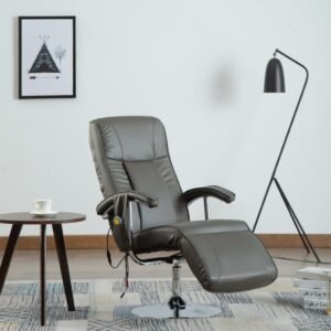 Massagestol kunstlæder grå