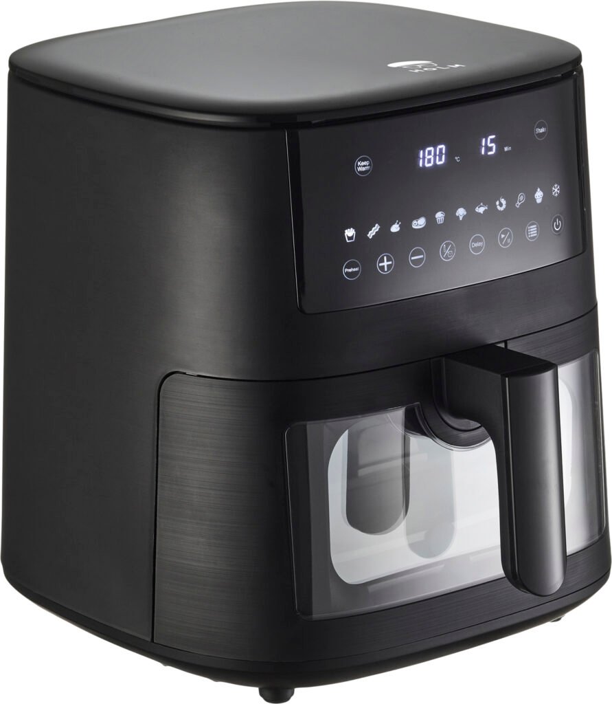 Airfryer M/vindue 1650 Watt 6,5 Liter Mat Sort